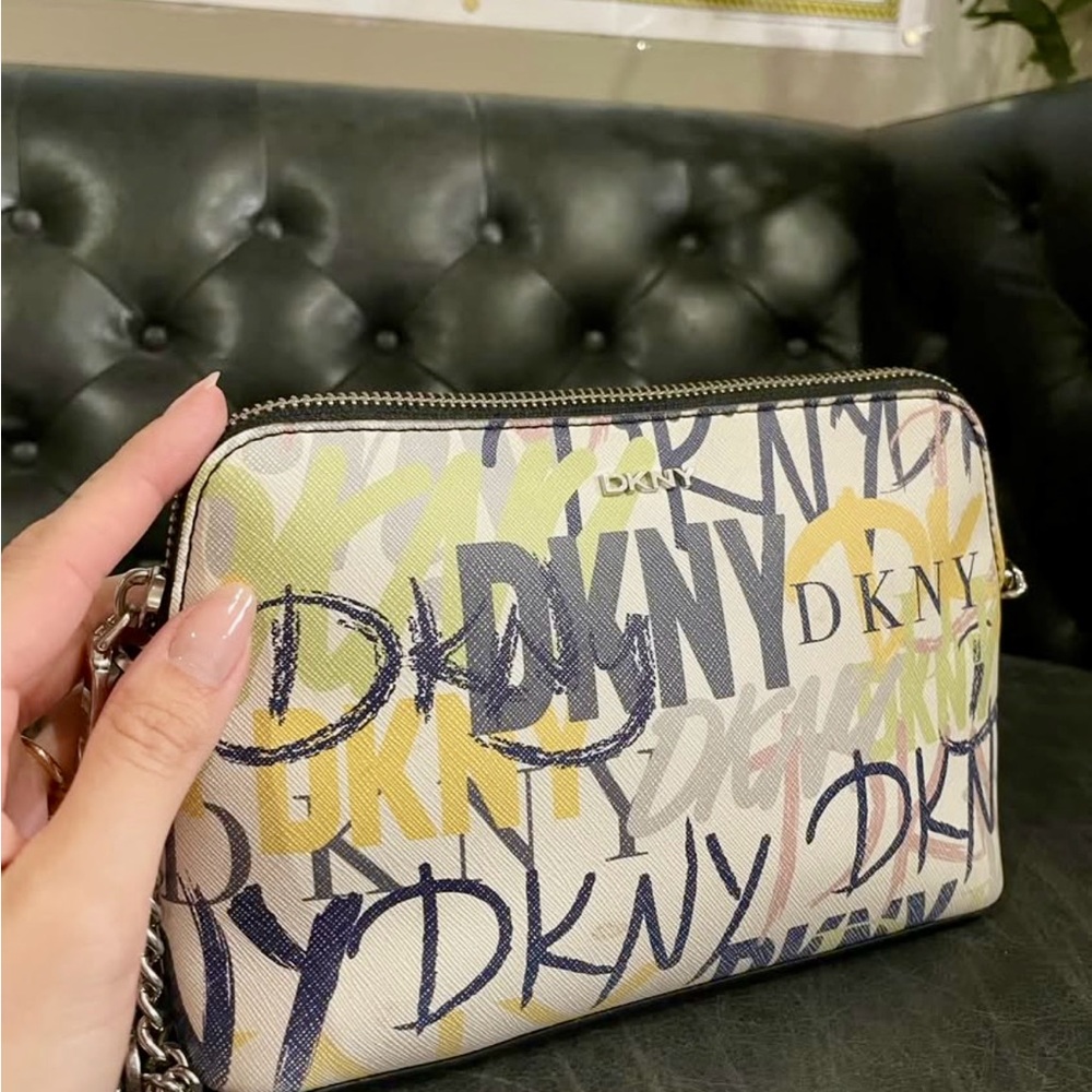 DKNY Multicolor Logo Print Crossbody Bag